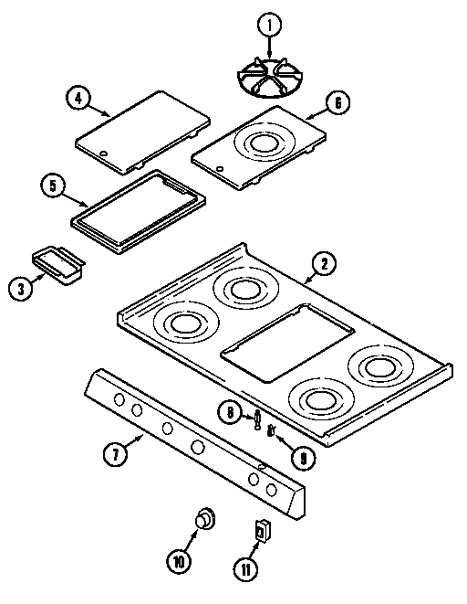 Maytag GM4251WTA top assembly diagram