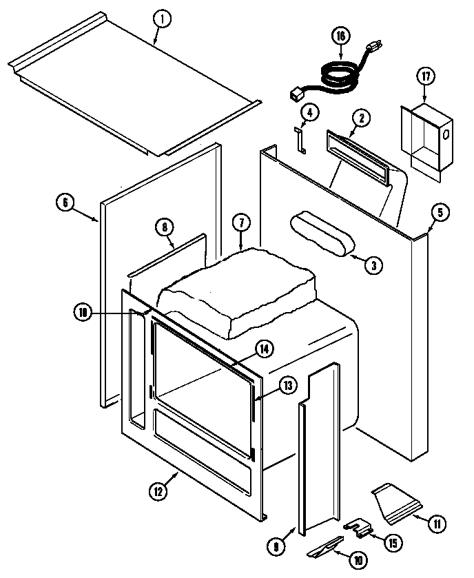 Maytag GM4251WTA body diagram