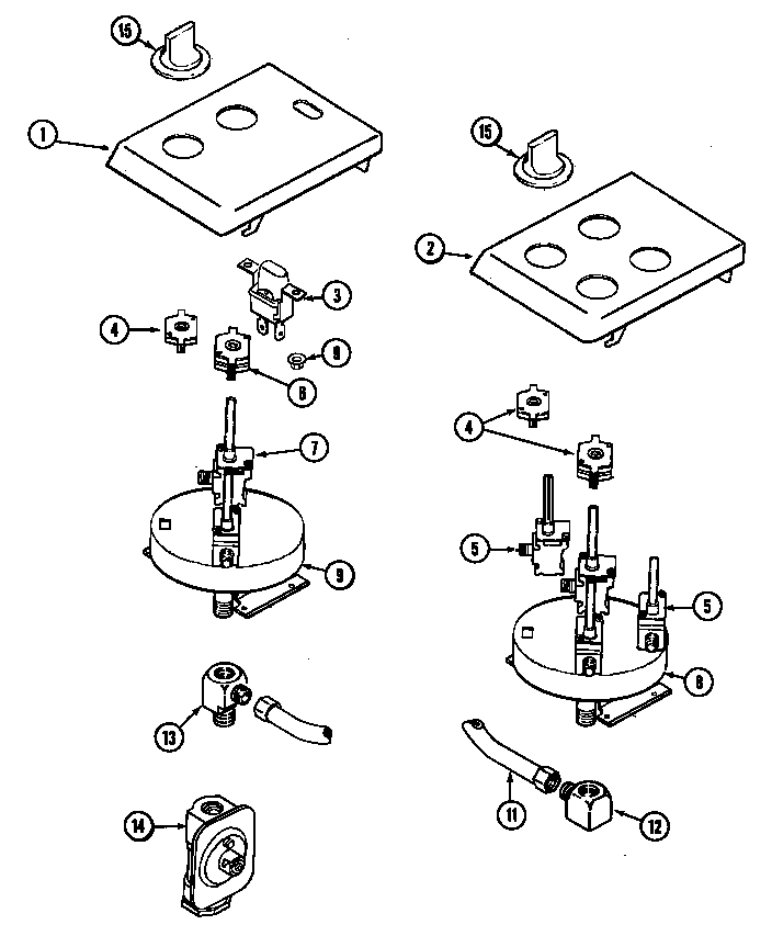 Jenn-Air CVG4380 control panel (cvg4380b) (cvg4380w) diagram