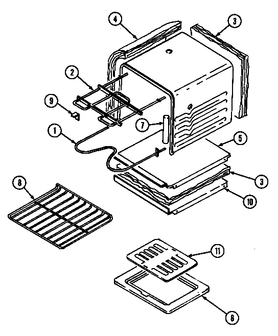 Admiral CNEA100ACW oven diagram