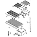 Magic Chef RB1720TM shelves & accessories diagram