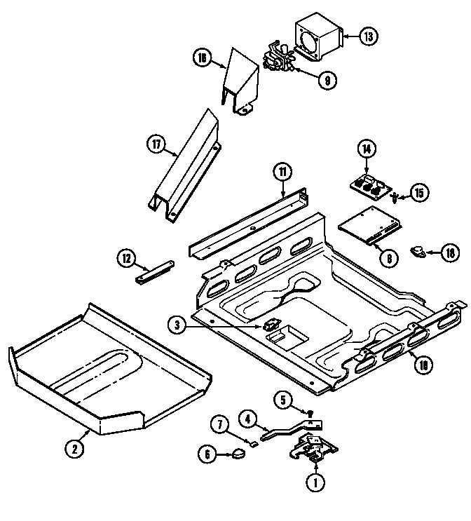 Maytag CHE9000BCE internal controls diagram