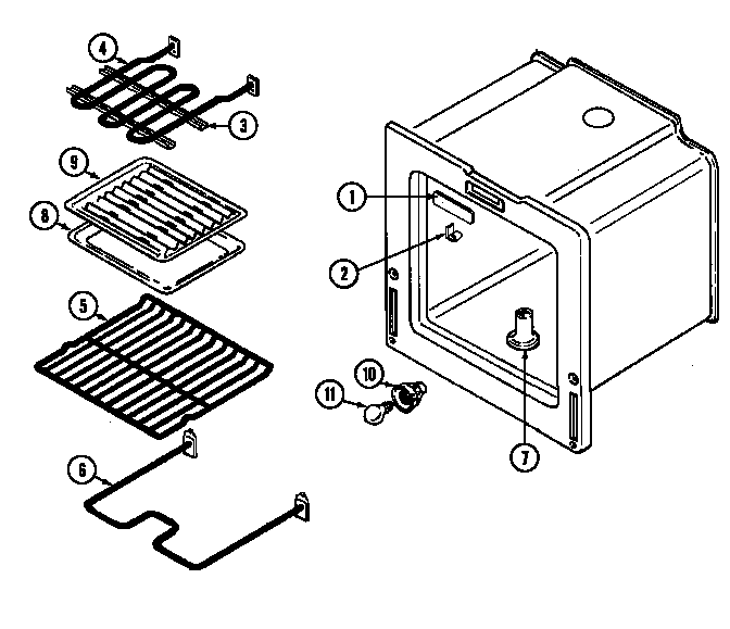 Maytag G3621XRW-4 oven diagram