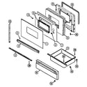 Maytag G3621XRW-4 door/drawer (g3621xr) diagram