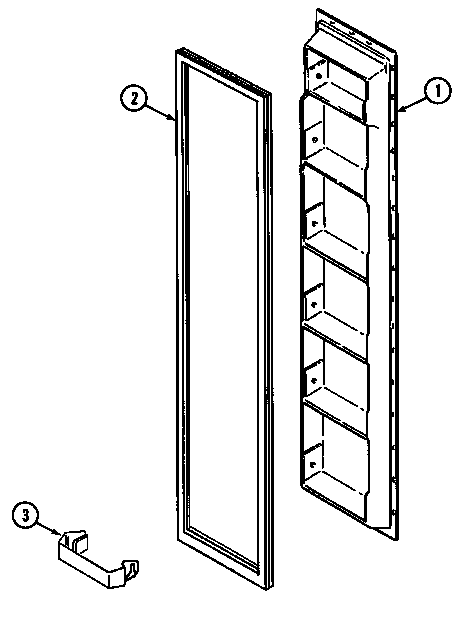 Jenn-Air JRS229A freezer inner door diagram