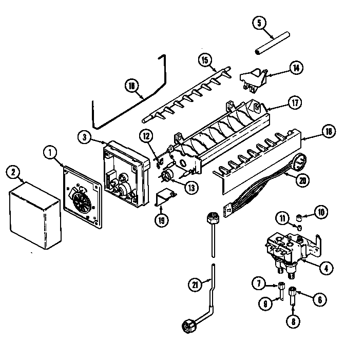 Maytag KGU6651 ice maker diagram