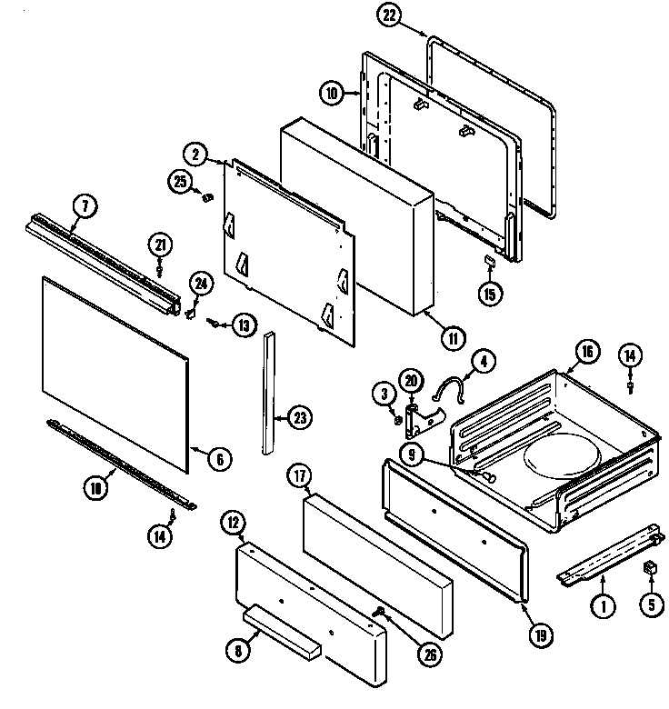Admiral CRGA300AAW door/drawer diagram