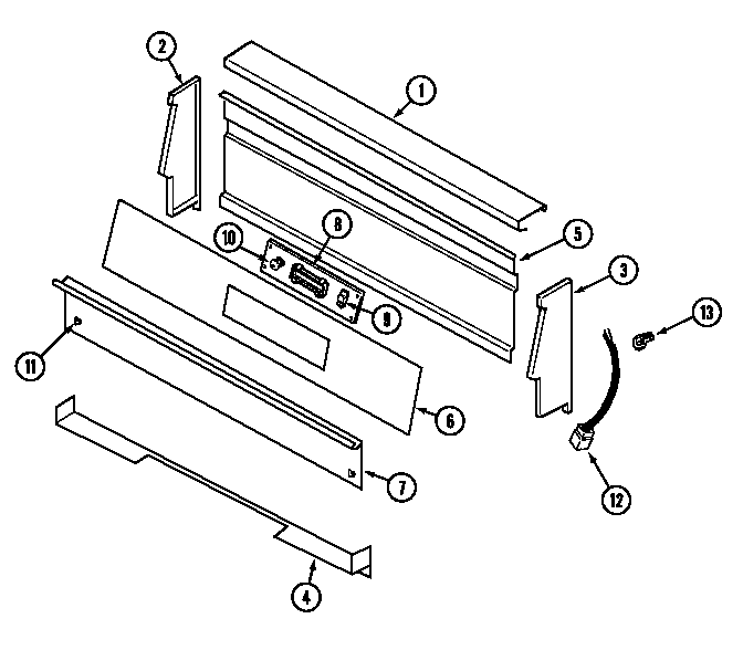 Crosley CG4151WTW control panel diagram