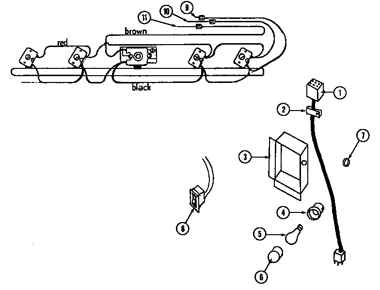 Crosley CG4151WTW oven light & wiring diagram
