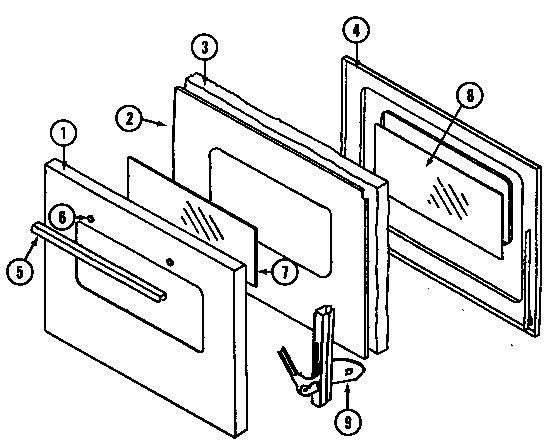 Crosley CG4151WTW door diagram
