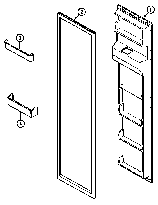 Jenn-Air JRSD279B freezer inner door diagram