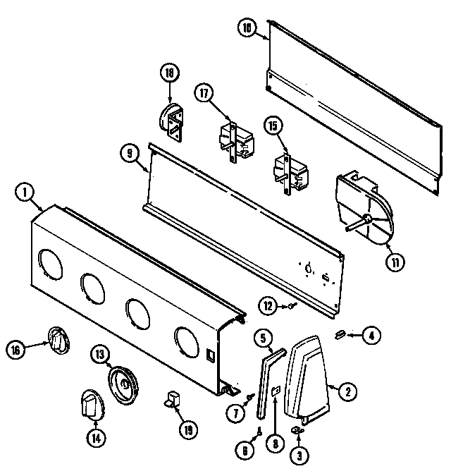 Crosley CW22B7M control panel diagram