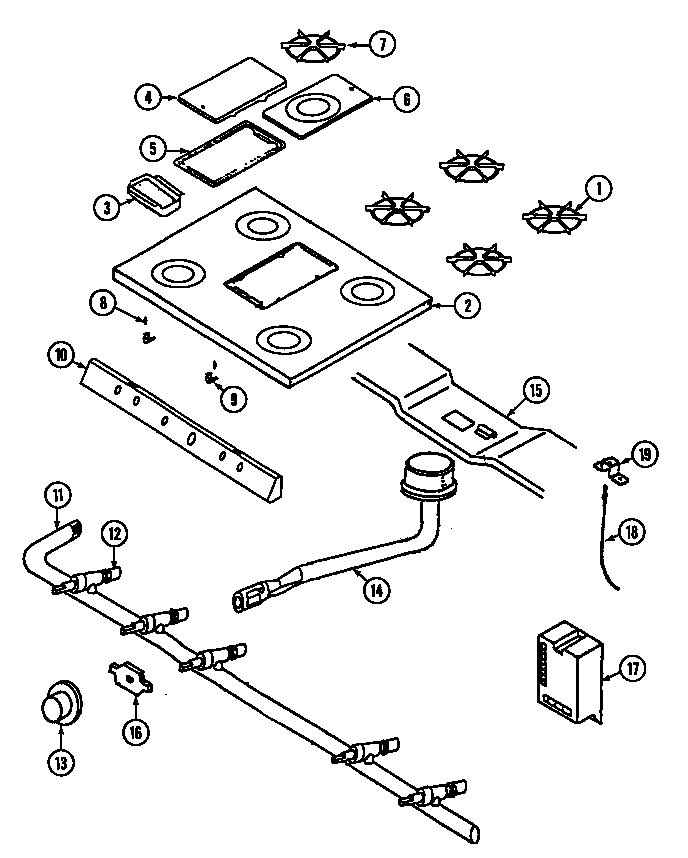 Norge N4251WTA top assembly diagram
