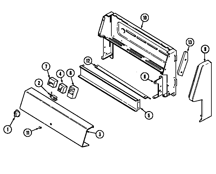 Admiral CREA300ACL control panel diagram