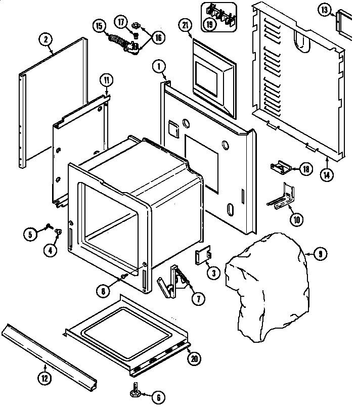 Admiral A5892XRS body diagram