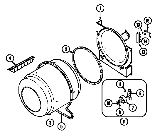 Magic Chef YE225LVC tumbler (ye225lvc) diagram