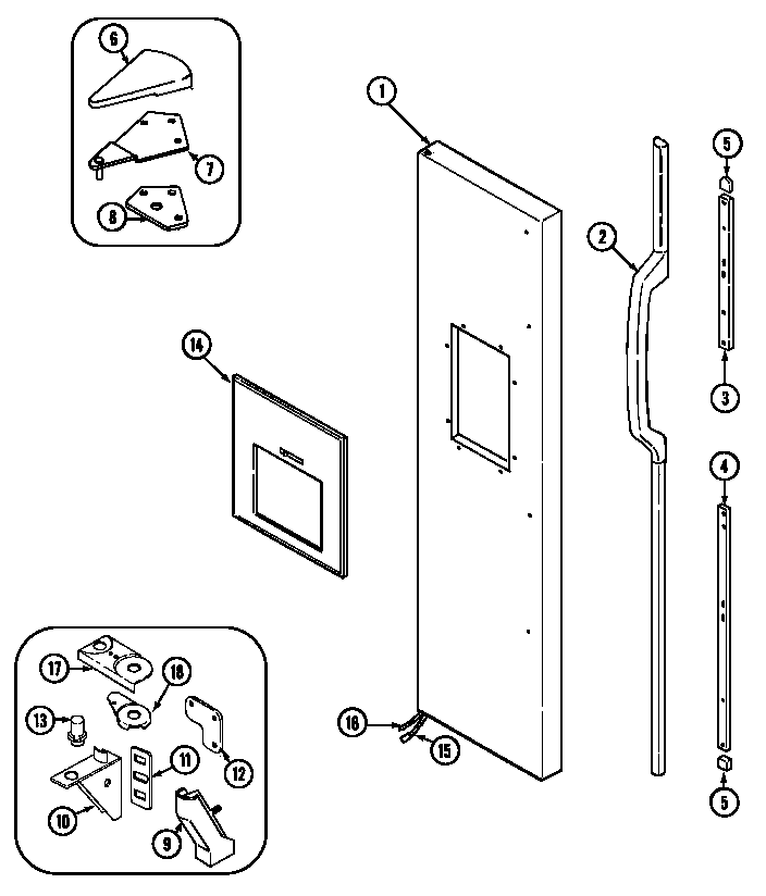 Jenn-Air JRSD209A freezer outer door diagram