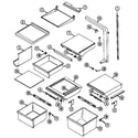 Jenn-Air JRSDE229B shelves & accessories diagram
