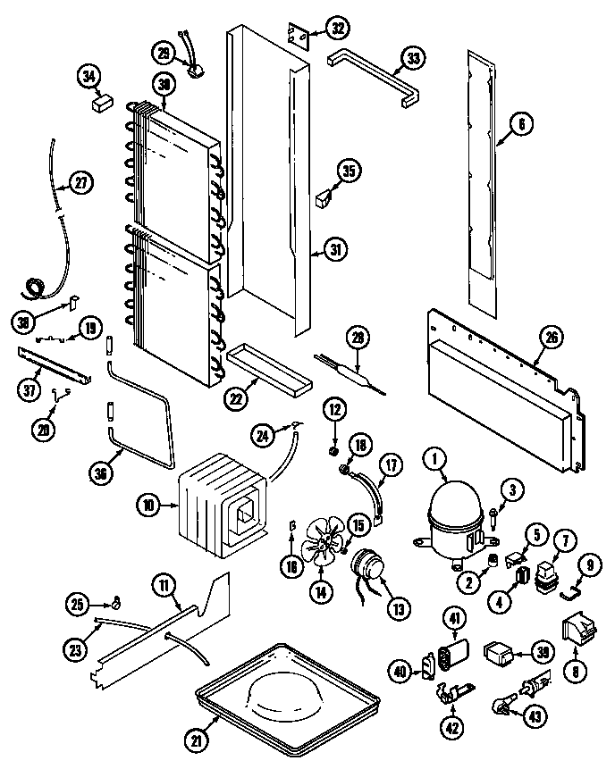 Maytag KF57U50 unit compartment & system diagram