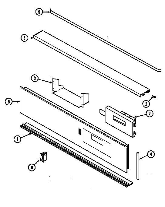 Maytag CWE9030BDE control panel diagram