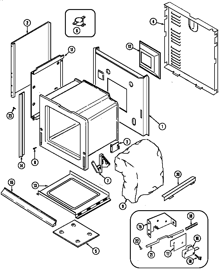 Maytag CWE9030BDE body diagram