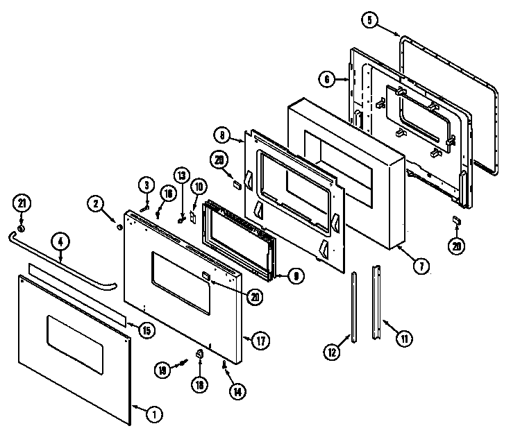 Maytag CWE9030BDE door diagram