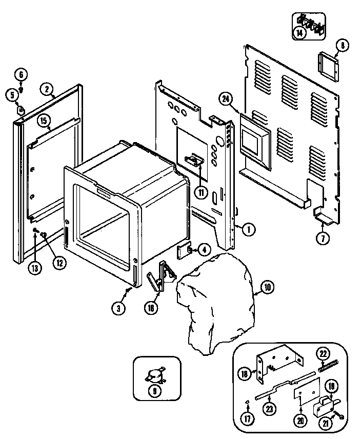 Maytag CHE9830BCE body diagram