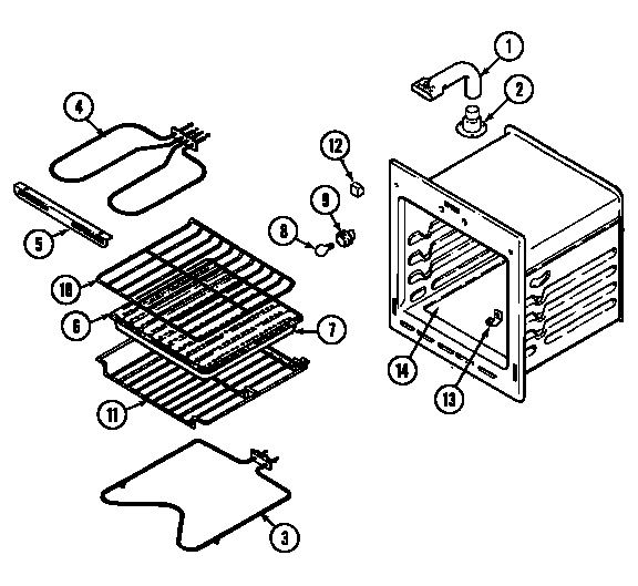 Magic Chef 9612WUV oven diagram