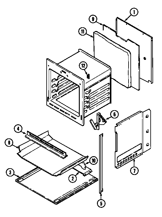 Magic Chef 9612WUV body diagram