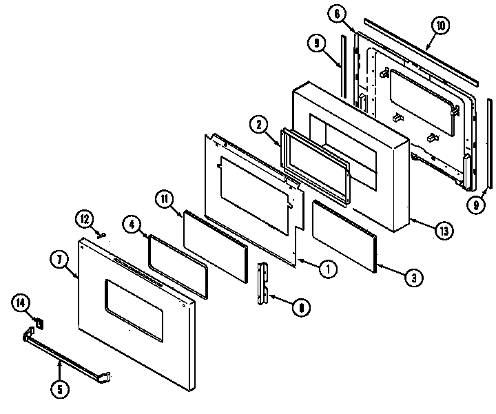 Magic Chef 9612WUV door (9612wu*) (9612wuv) diagram