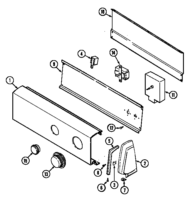 Norge DEP223M control panel diagram