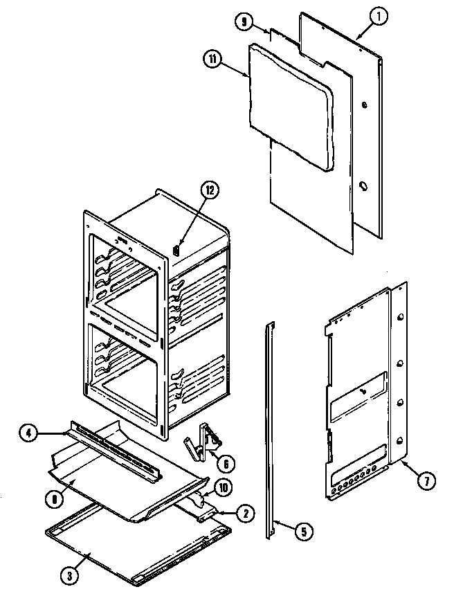 Magic Chef 9522WUA body diagram