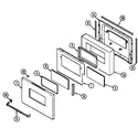 Magic Chef 9522WUA door (upper) diagram