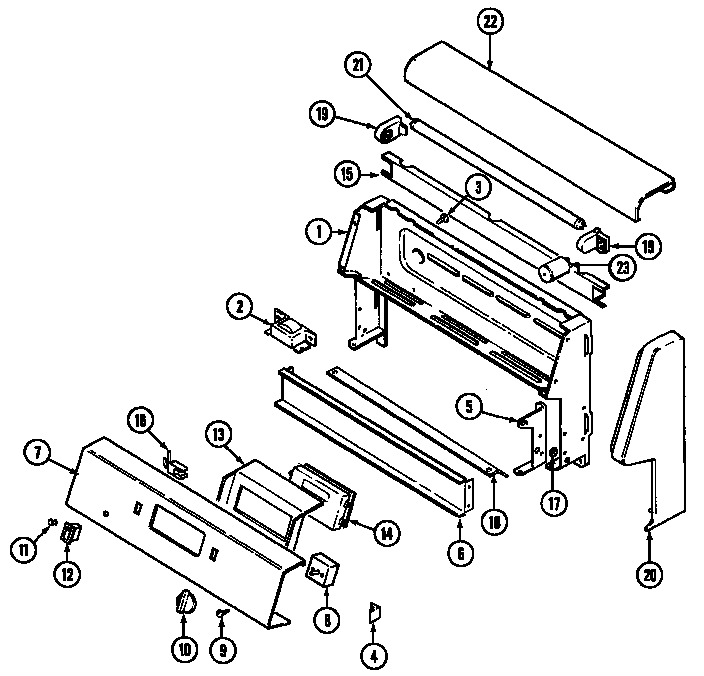 Maytag CRE9530BCM control panel diagram
