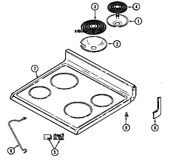 Maytag CRE9530BCM top assembly diagram