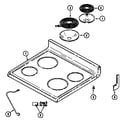 Maytag CRE9530BCM top assembly diagram