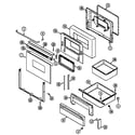 Maytag CRE9530BCM door/drawer diagram