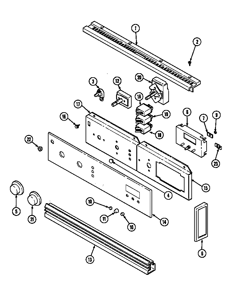 Maytag CWE6230ADE control panel diagram