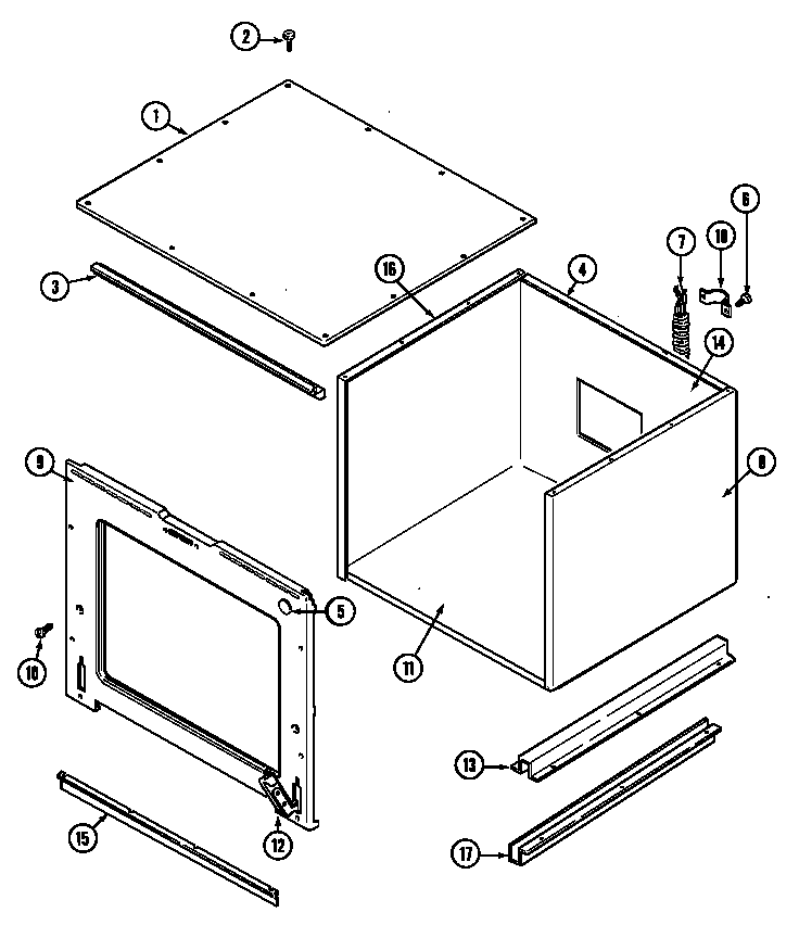 Maytag CWE6230ADE body diagram