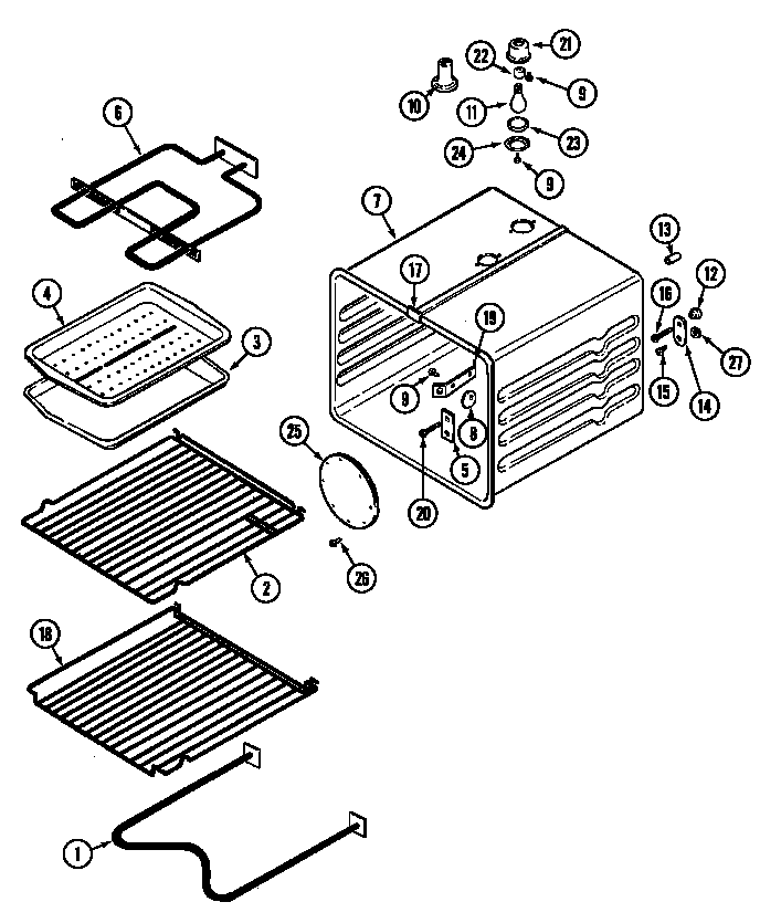 Maytag CWE6230ADE oven diagram