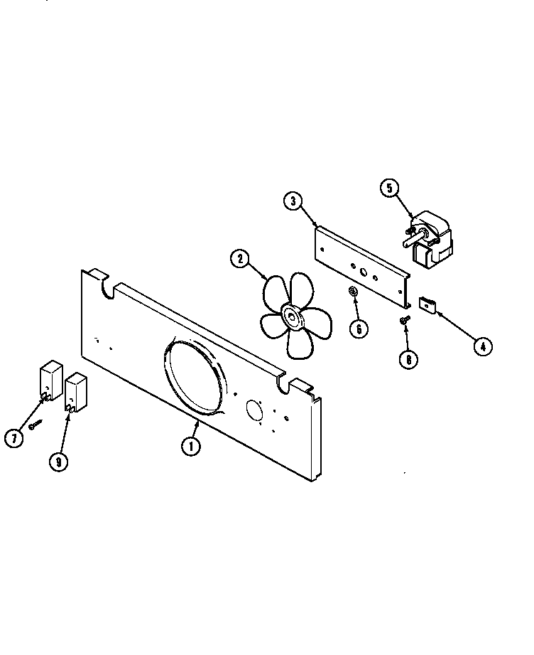 Maytag CWE6230ADE blower motor (cooling) diagram
