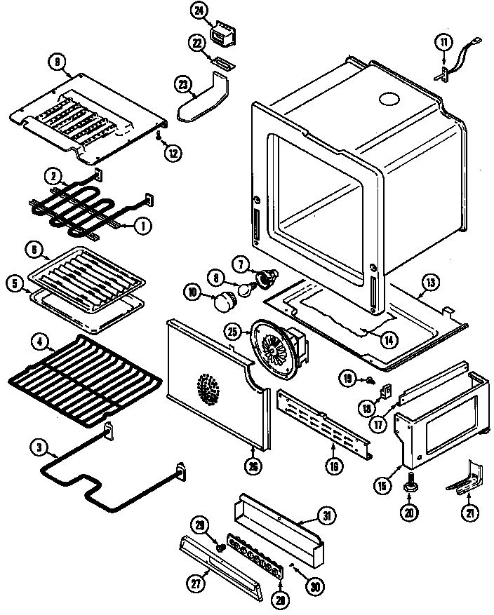 Maytag CRE9830CDB oven/base diagram