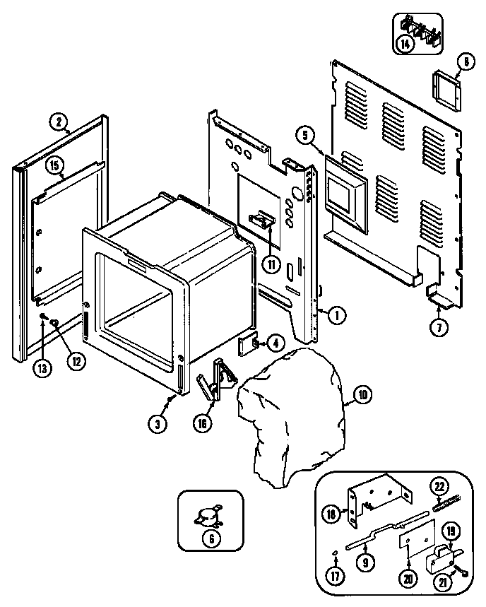 Magic Chef 6893VVV body diagram