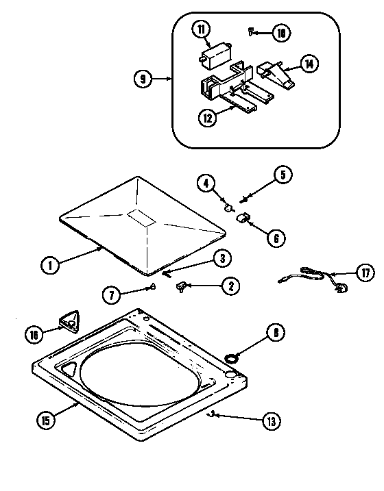 Maytag W236LKM top diagram