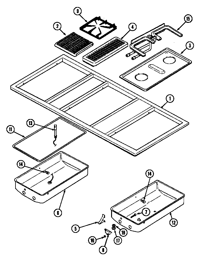 Jenn-Air CVG4380PR top assembly (cvg4380p) (cvg4380p) diagram