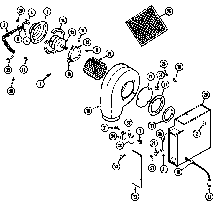 Jenn-Air CVG4380PR blower assembly-plenum (cvg4380pf) (cvg4380pg) (cvg4380pk) (cvg4380pr) (cvg4380pu) diagram