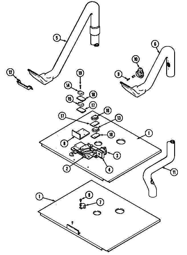 Jenn-Air WW27210PF internal controls (ww27210p) (ww27210p) diagram