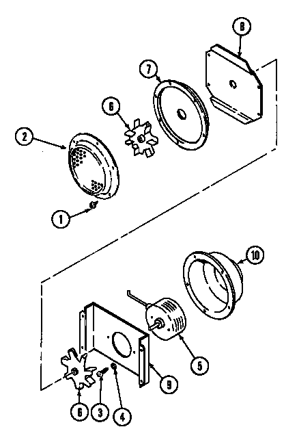 Jenn-Air WW27210PF blower motor-convection (ww27210pf) (ww27210pg) (ww27210pk) (ww27210pr) (ww27210pu) diagram