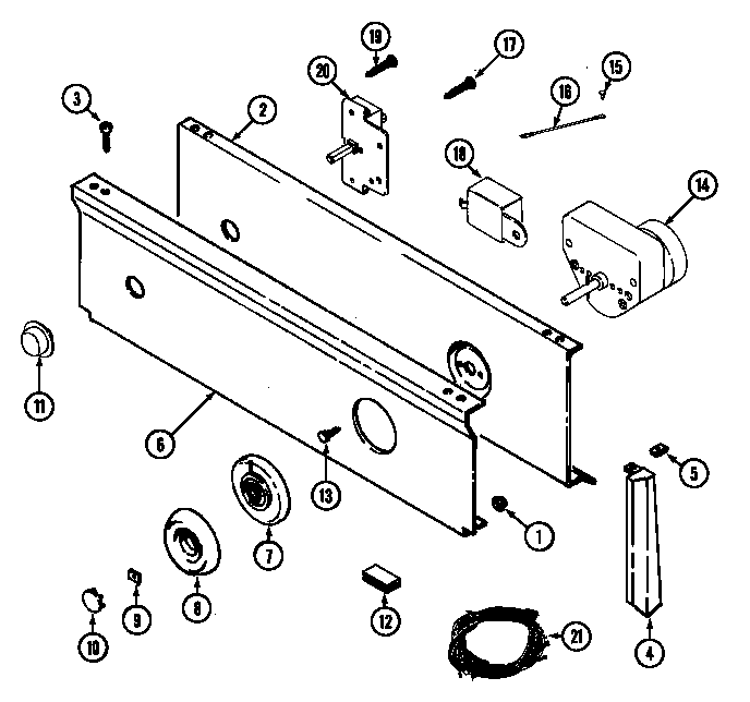 Maytag LDE5005ACE control panel diagram