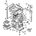 Maytag GM3167WUA body/oven diagram